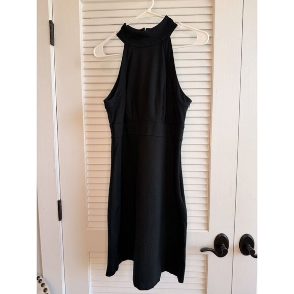 INC International Concepts Black Mock Neck Stretch Dress Women’s M Sleeveless - Picture 3 of 9